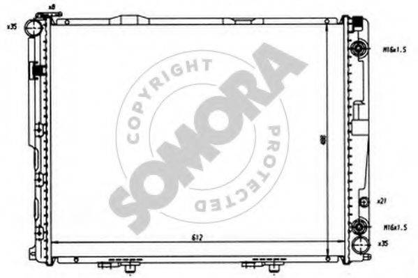 SOMORA 170544 Радиатор, охлаждение двигателя