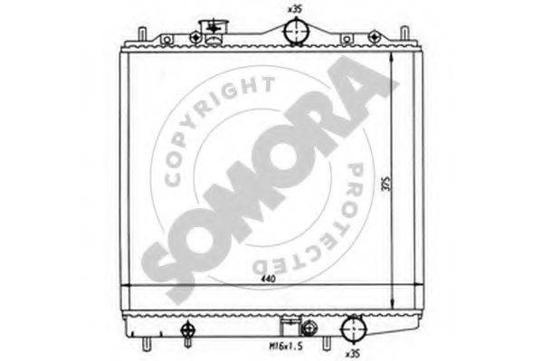 SOMORA 182040 Радиатор, охлаждение двигателя