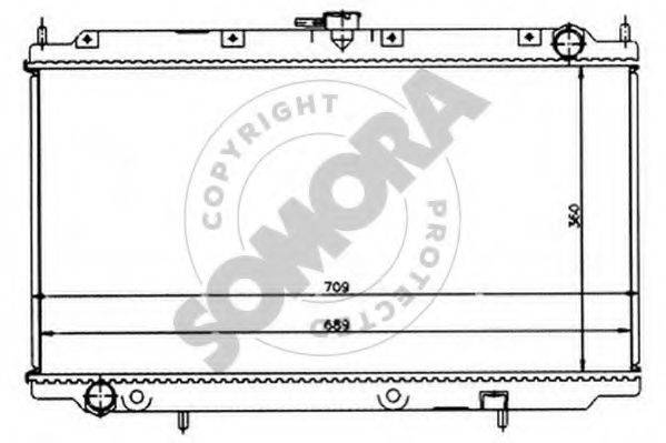 SOMORA 192340 Радиатор, охлаждение двигателя