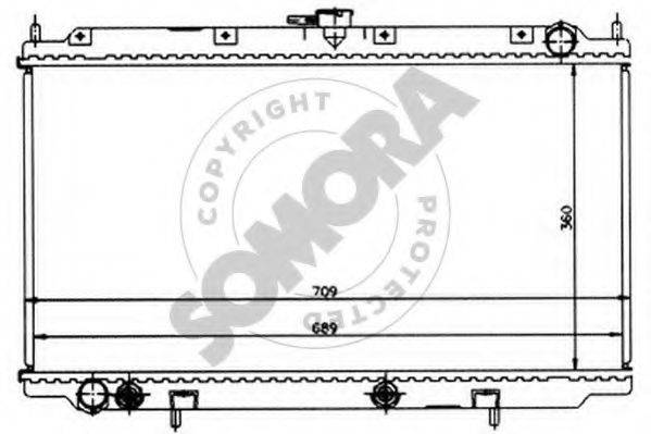 SOMORA 192341 Радиатор, охлаждение двигателя