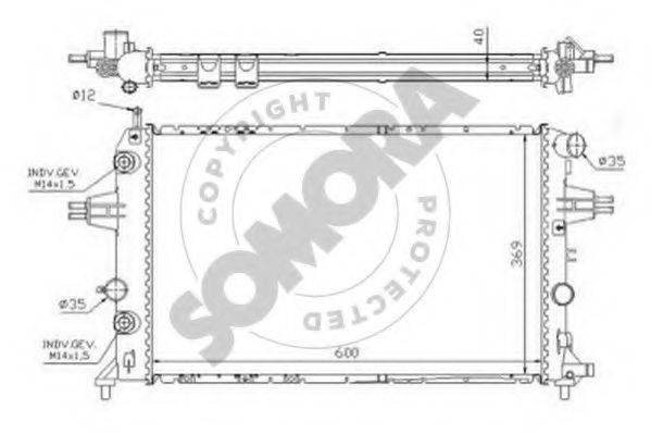 SOMORA 211749 Радиатор, охлаждение двигателя