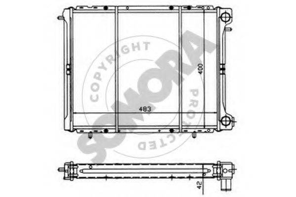 SOMORA 240344 Радиатор, охлаждение двигателя