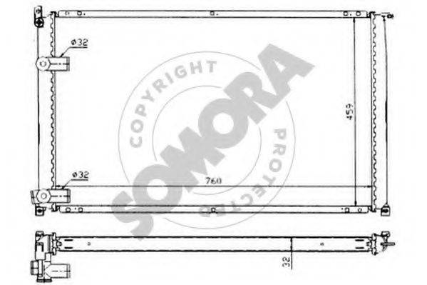 SOMORA 245540 Радиатор, охлаждение двигателя
