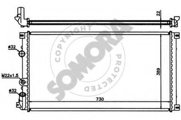 SOMORA 245541 Радиатор, охлаждение двигателя