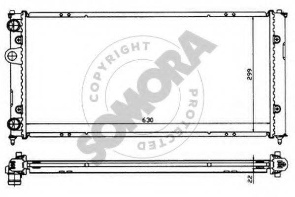 SOMORA 280243 Радиатор, охлаждение двигателя