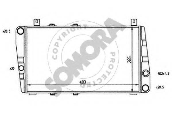 SOMORA 290140 Радиатор, охлаждение двигателя