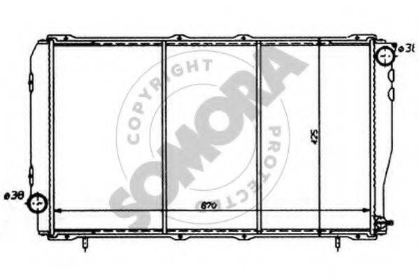 SOMORA 331041 Радиатор, охлаждение двигателя