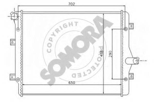 SOMORA 351040C Радиатор, охлаждение двигателя