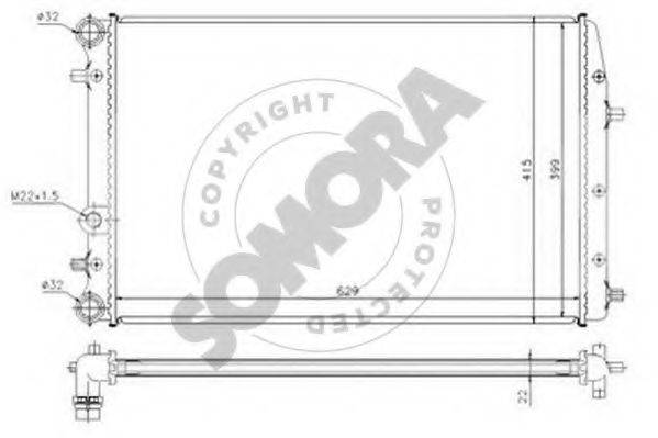 SOMORA 355442 Радиатор, охлаждение двигателя