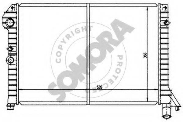 SOMORA 361041 Радиатор, охлаждение двигателя