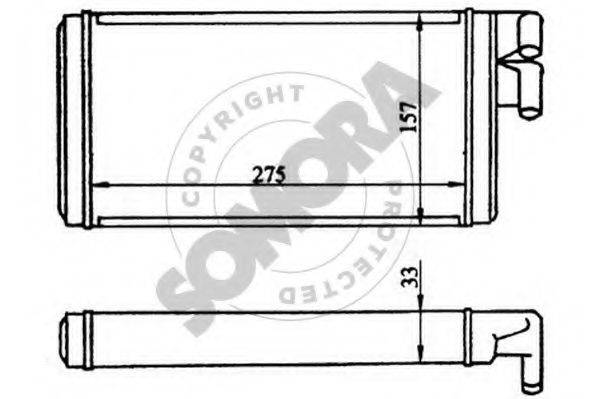 SOMORA 020650 Теплообменник, отопление салона
