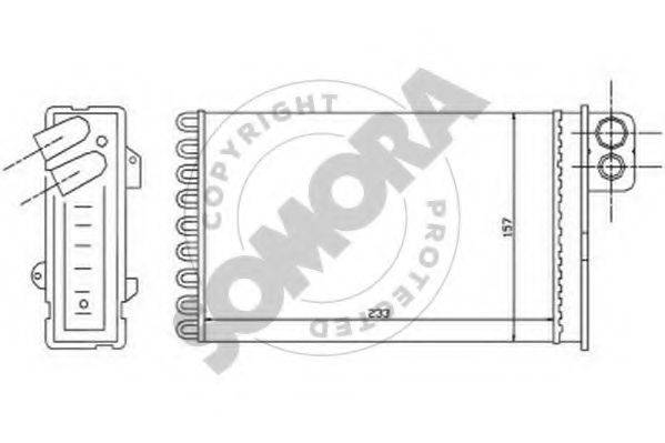 SOMORA 052350 Теплообменник, отопление салона
