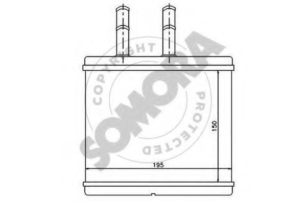 SOMORA 061150 Теплообменник, отопление салона