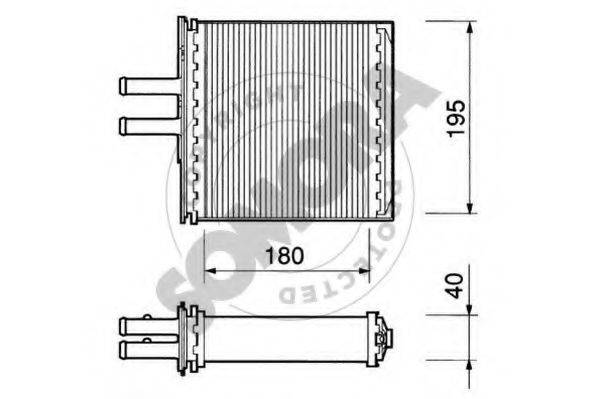 SOMORA 081250 Теплообменник, отопление салона