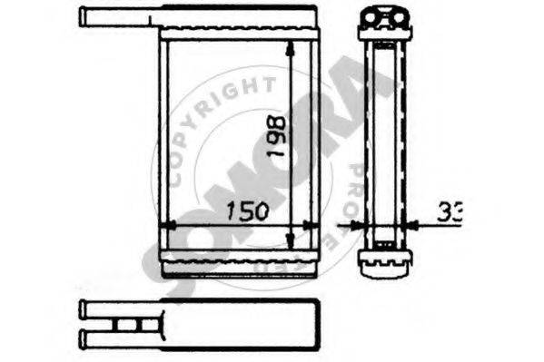 SOMORA 092150 Теплообменник, отопление салона