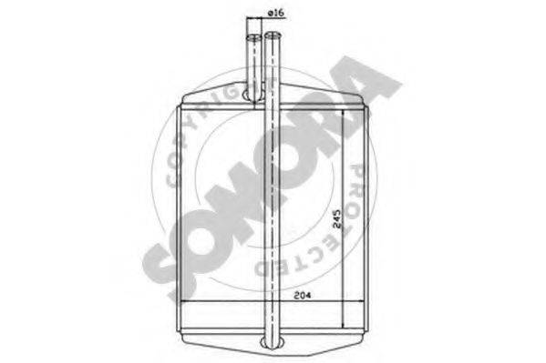 SOMORA 092350 Теплообменник, отопление салона