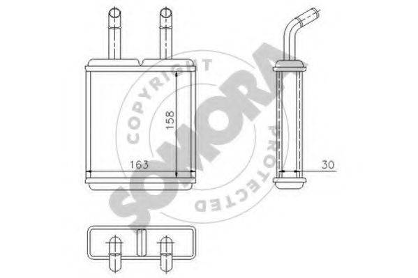 SOMORA 131050 Теплообменник, отопление салона