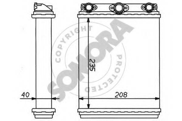 SOMORA 170450 Теплообменник, отопление салона
