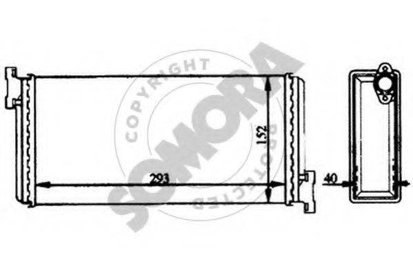 SOMORA 171150 Теплообменник, отопление салона