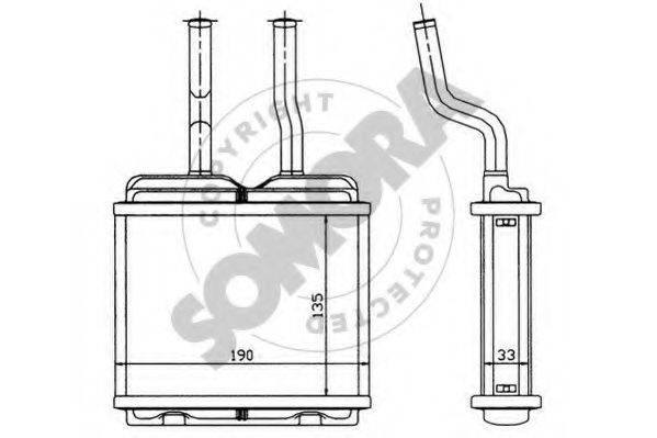 SOMORA 212450 Теплообменник, отопление салона