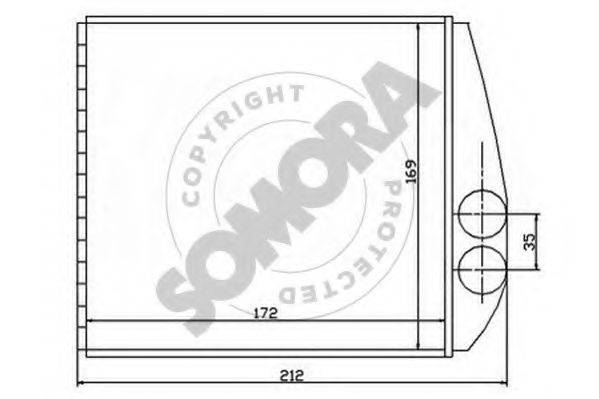 SOMORA 212550 Теплообменник, отопление салона