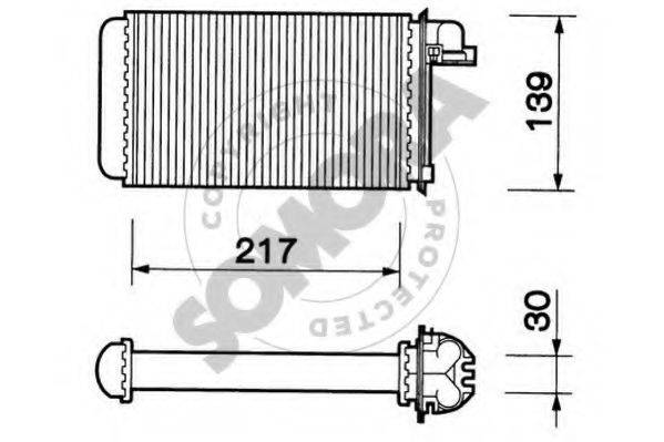 SOMORA 221150 Теплообменник, отопление салона