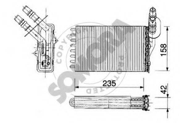 SOMORA 240950 Теплообменник, отопление салона