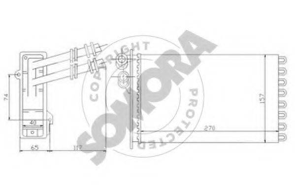 SOMORA 350950 Теплообменник, отопление салона