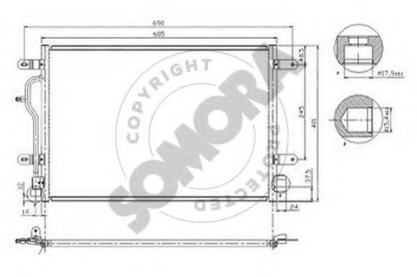 SOMORA 021560A Конденсатор, кондиционер