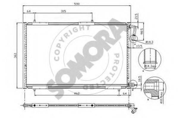 SOMORA 221360A Конденсатор, кондиционер