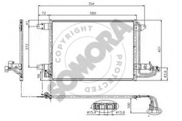 SOMORA 351060 Конденсатор, кондиционер