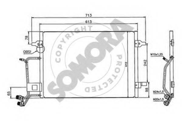 SOMORA 020960 Конденсатор, кондиционер