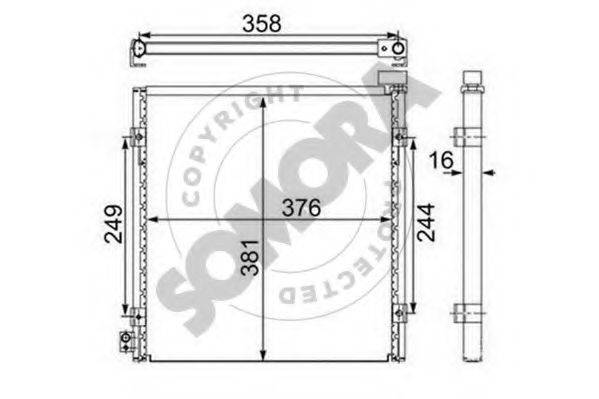 SOMORA 128060 Конденсатор, кондиционер