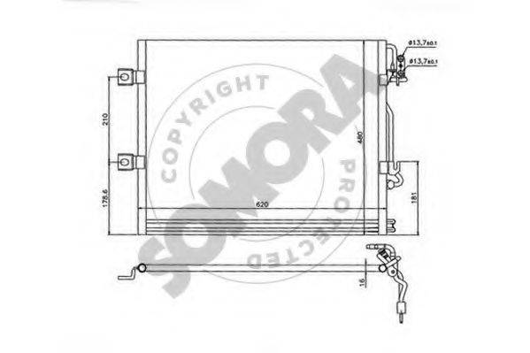 SOMORA 174460 Конденсатор, кондиционер