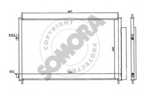 SOMORA 316860 Конденсатор, кондиционер