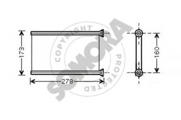 SOMORA 040750A Теплообменник, отопление салона