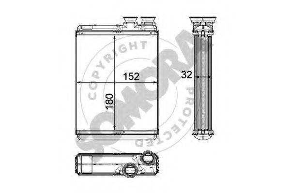 SOMORA 050550 Теплообменник, отопление салона