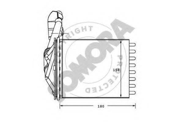 SOMORA 080550 Теплообменник, отопление салона