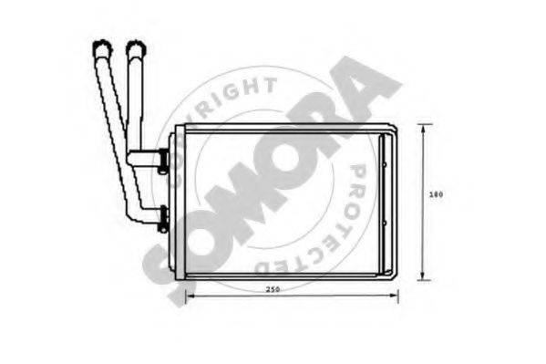 SOMORA 085250 Теплообменник, отопление салона