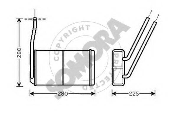 SOMORA 150150 Теплообменник, отопление салона