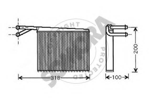 SOMORA 172150A Теплообменник, отопление салона