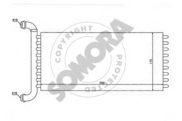 SOMORA 173150 Теплообменник, отопление салона
