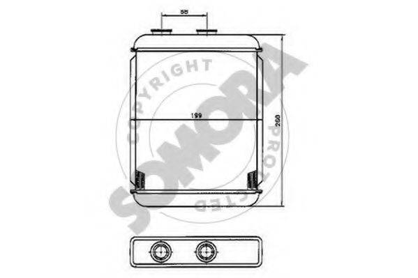 SOMORA 211850 Теплообменник, отопление салона