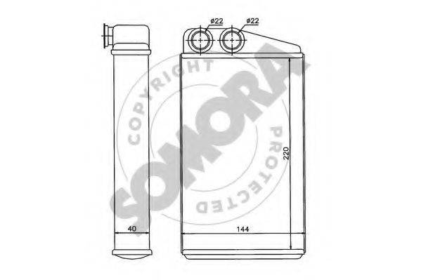 SOMORA 243250 Теплообменник, отопление салона