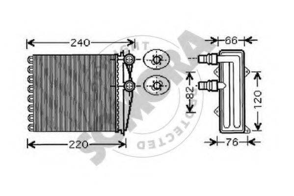 SOMORA 245150A Теплообменник, отопление салона