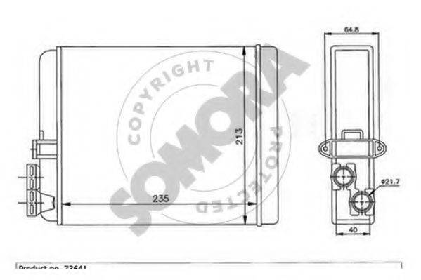 SOMORA 363350 Теплообменник, отопление салона