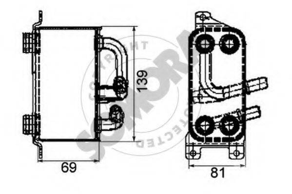 SOMORA 041366 масляный радиатор, двигательное масло