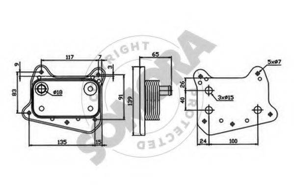 SOMORA 171365E масляный радиатор, двигательное масло