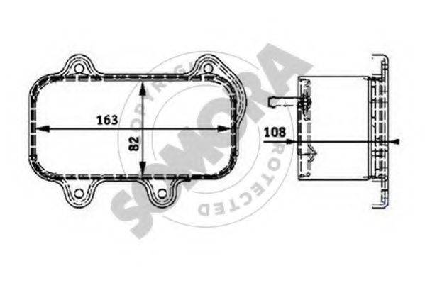 SOMORA 231065 масляный радиатор, двигательное масло