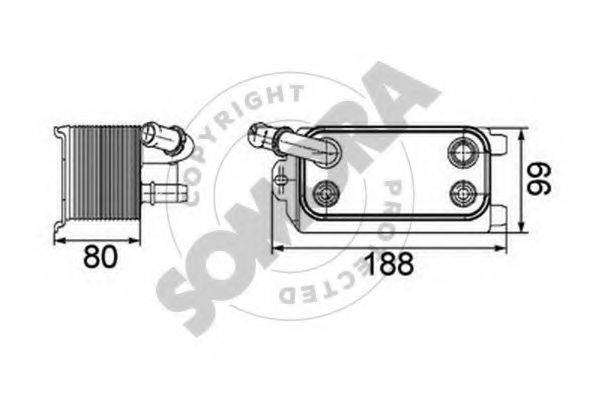 SOMORA 363466 масляный радиатор, двигательное масло